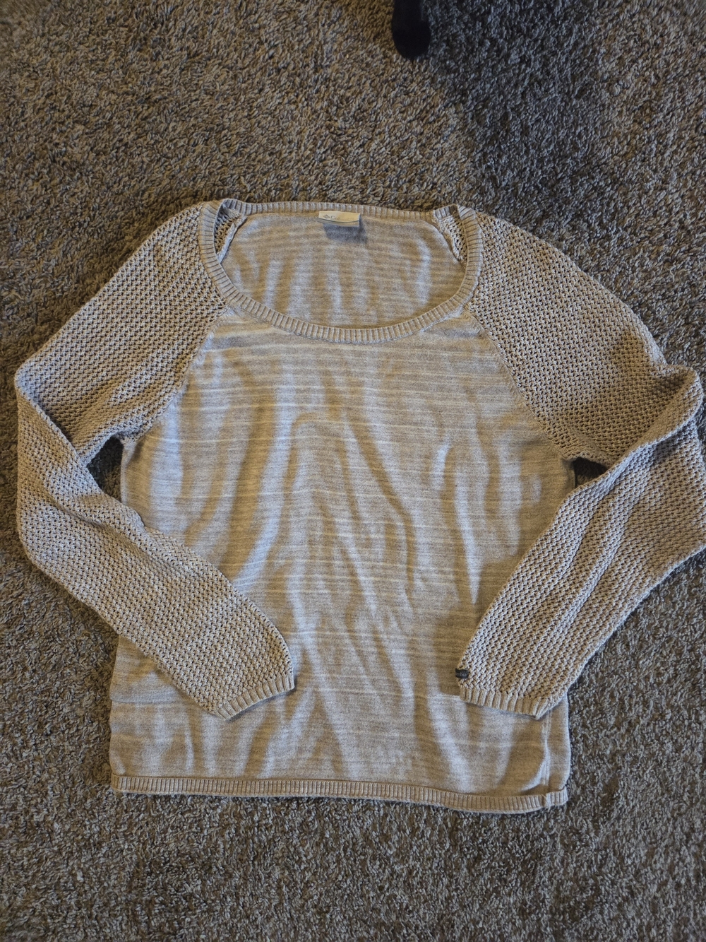 Columbia Light Beige Scoop Neck Knit Sweater